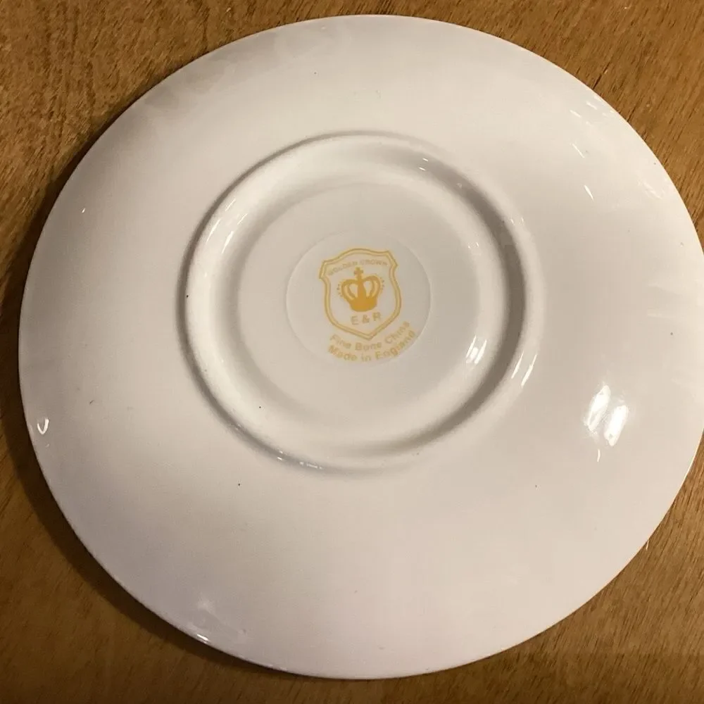 Golden Crown E&R English China Saucer